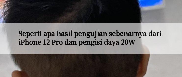 Seperti apa hasil pengujian sebenarnya dari iPhone 12 Pro dan pengisi daya 20W