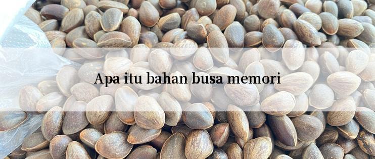 Apa itu bahan busa memori