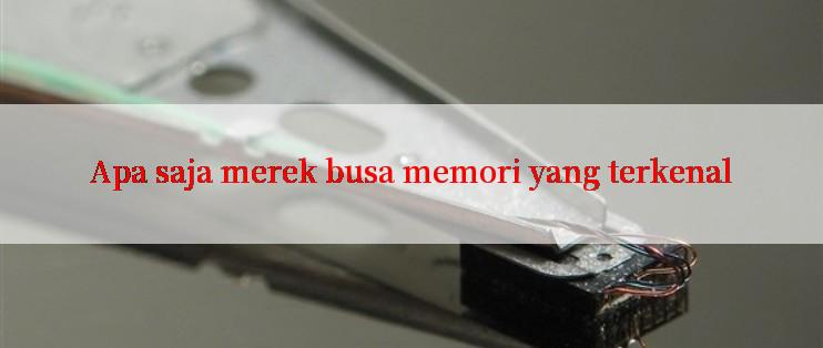 Apa saja merek busa memori yang terkenal