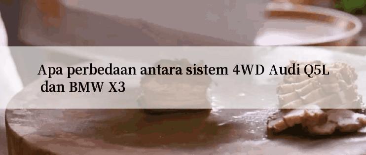 Apa perbedaan antara sistem 4WD Audi Q5L dan BMW X3