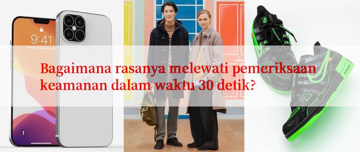 Bagaimana rasanya melewati pemeriksaan keamanan dalam waktu 30 detik?