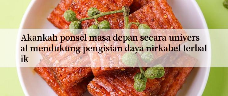 Akankah ponsel masa depan secara universal mendukung pengisian daya nirkabel terbalik