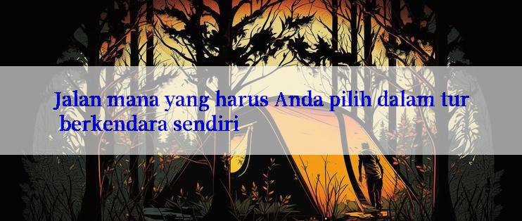 Jalan mana yang harus Anda pilih dalam tur berkendara sendiri