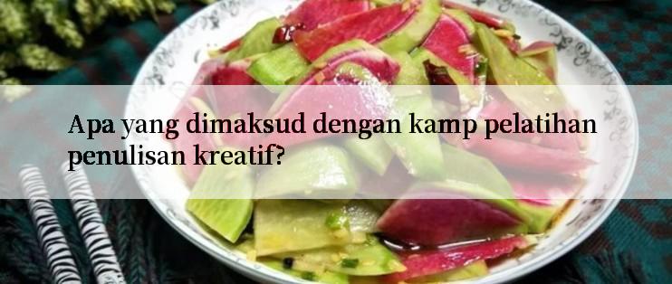 Apa yang dimaksud dengan kamp pelatihan penulisan kreatif?