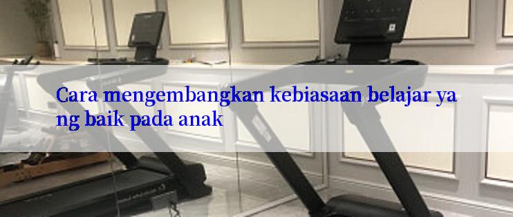 Cara mengembangkan kebiasaan belajar yang baik pada anak