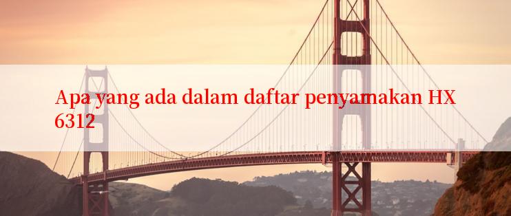 Apa yang ada dalam daftar penyamakan HX6312