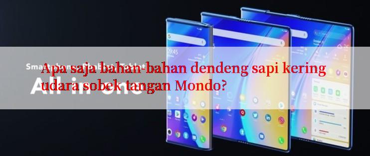 Apa saja bahan-bahan dendeng sapi kering udara sobek tangan Mondo?