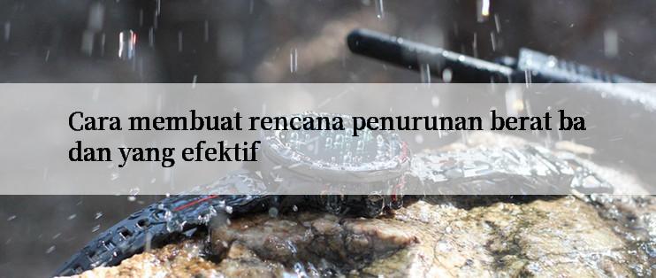 Cara membuat rencana penurunan berat badan yang efektif