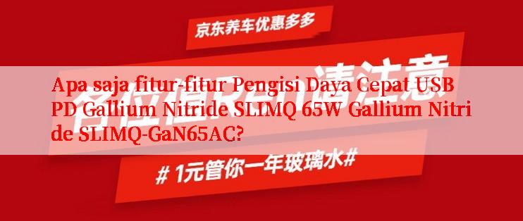 Apa saja fitur-fitur Pengisi Daya Cepat USB PD Gallium Nitride SLIMQ 65W Gallium Nitride SLIMQ-GaN65AC?