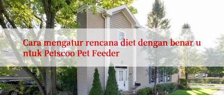 Cara mengatur rencana diet dengan benar untuk Petscoo Pet Feeder