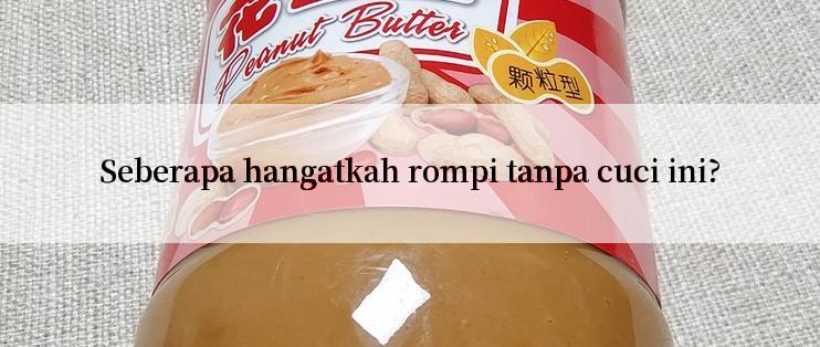 Seberapa hangatkah rompi tanpa cuci ini?