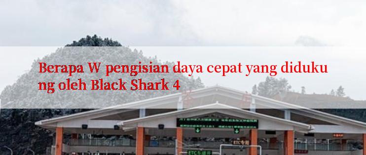 Berapa W pengisian daya cepat yang didukung oleh Black Shark 4