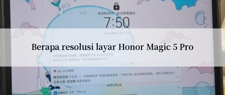 Berapa resolusi layar Honor Magic 5 Pro