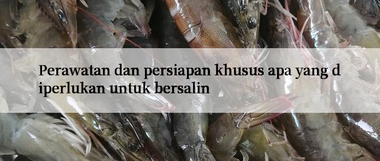 Perawatan dan persiapan khusus apa yang diperlukan untuk bersalin