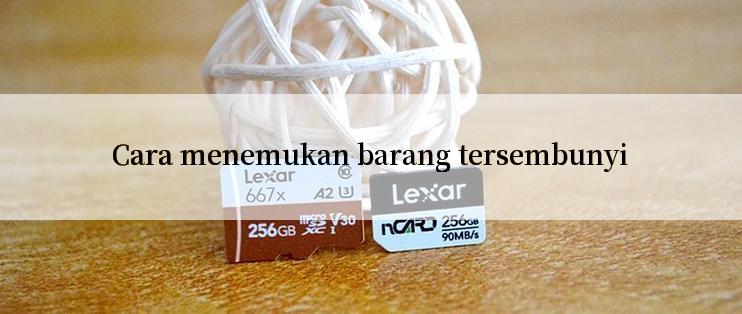 Cara menemukan barang tersembunyi