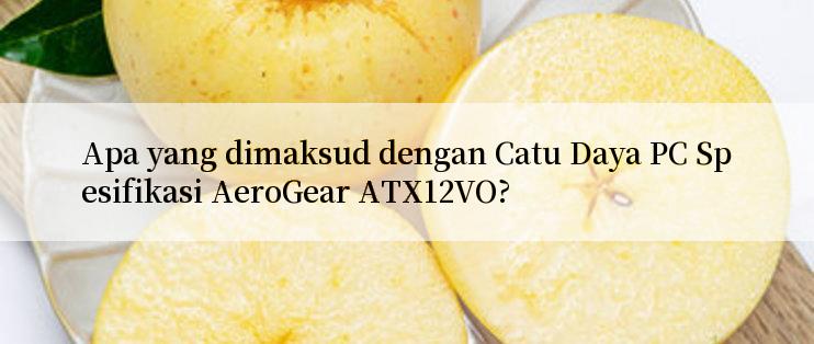 Apa yang dimaksud dengan Catu Daya PC Spesifikasi AeroGear ATX12VO?