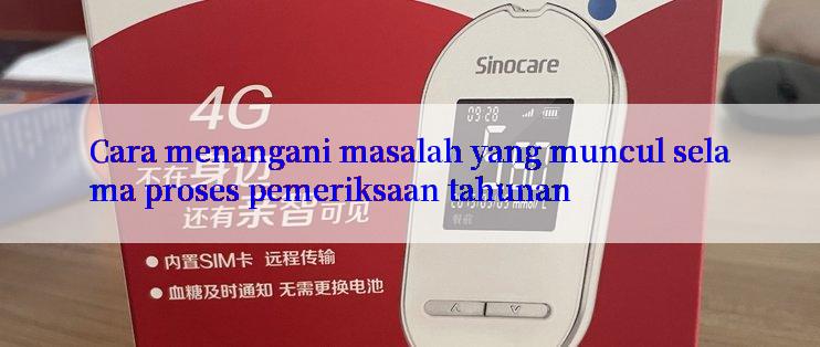 Cara menangani masalah yang muncul selama proses pemeriksaan tahunan