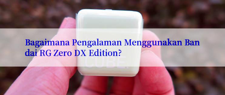 Bagaimana Pengalaman Menggunakan Bandai RG Zero DX Edition?