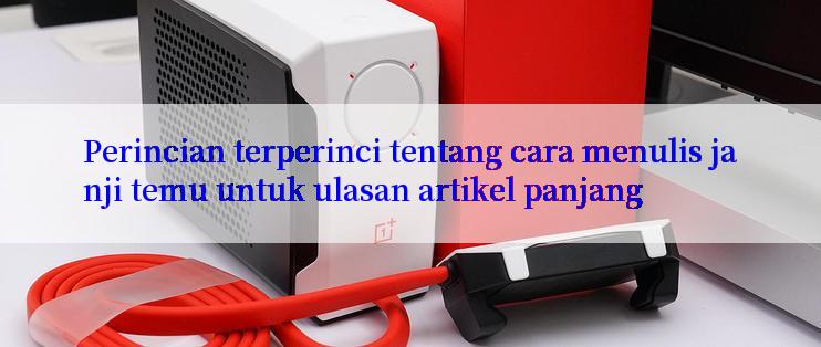 Perincian terperinci tentang cara menulis janji temu untuk ulasan artikel panjang