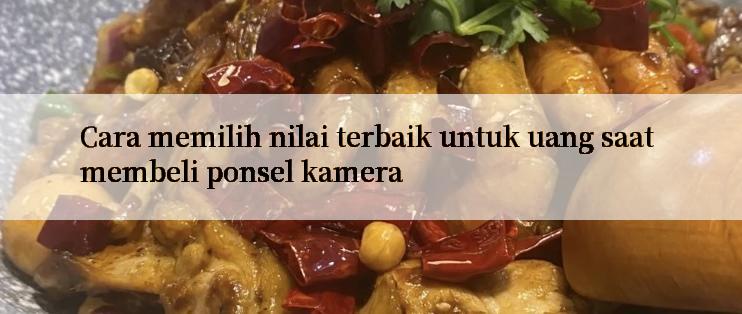 Cara memilih nilai terbaik untuk uang saat membeli ponsel kamera