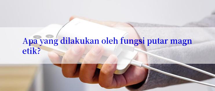 Apa yang dilakukan oleh fungsi putar magnetik?