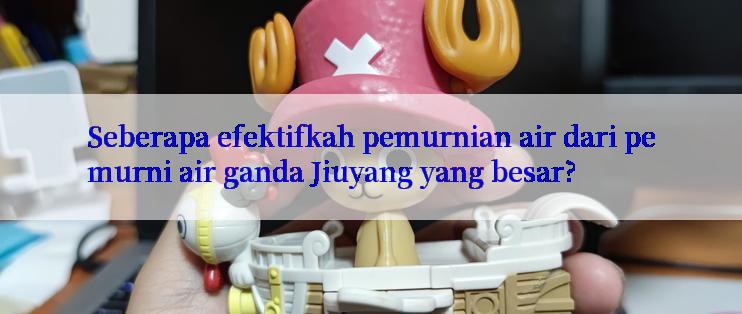 Seberapa efektifkah pemurnian air dari pemurni air ganda Jiuyang yang besar?