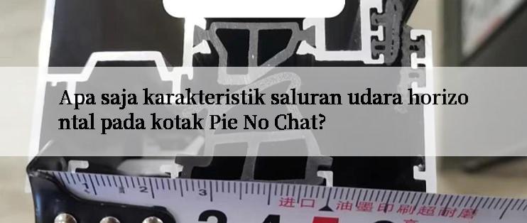 Apa saja karakteristik saluran udara horizontal pada kotak Pie No Chat?