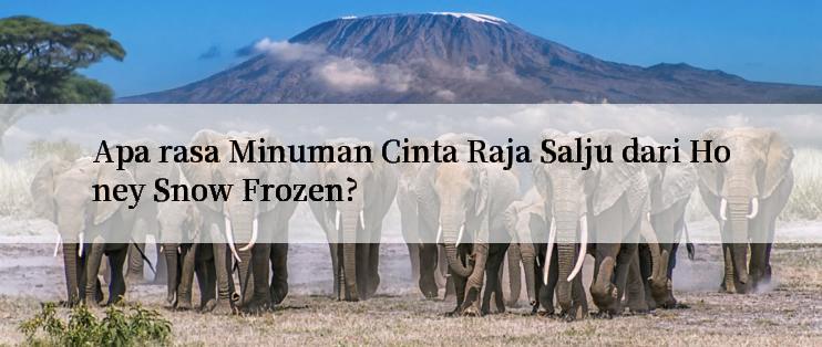 Apa rasa Minuman Cinta Raja Salju dari Honey Snow Frozen?