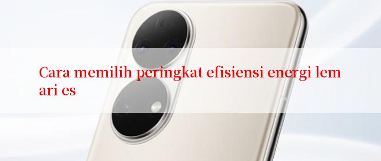 Cara memilih peringkat efisiensi energi lemari es