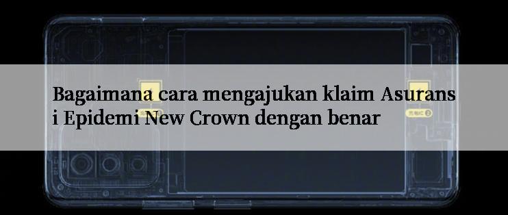 Bagaimana cara mengajukan klaim Asuransi Epidemi New Crown dengan benar