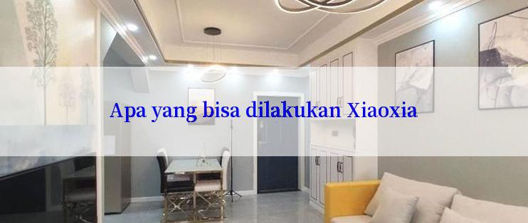 Apa yang bisa dilakukan Xiaoxia