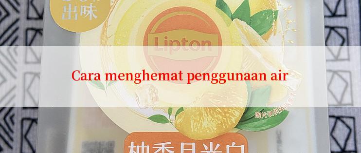 Cara menghemat penggunaan air