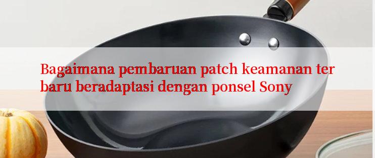 Bagaimana pembaruan patch keamanan terbaru beradaptasi dengan ponsel Sony