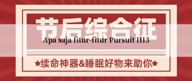 Apa saja fitur-fitur Pursuit H13