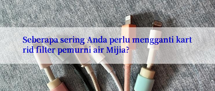 Seberapa sering Anda perlu mengganti kartrid filter pemurni air Mijia?

