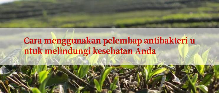 Cara menggunakan pelembap antibakteri untuk melindungi kesehatan Anda