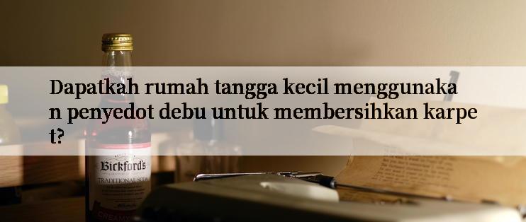 Dapatkah rumah tangga kecil menggunakan penyedot debu untuk membersihkan karpet?