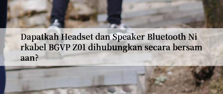 Dapatkah Headset dan Speaker Bluetooth Nirkabel BGVP Z01 dihubungkan secara bersamaan?