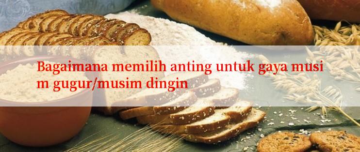 Bagaimana memilih anting untuk gaya musim gugur/musim dingin