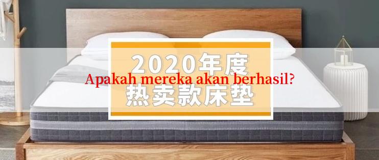 Apakah mereka akan berhasil?