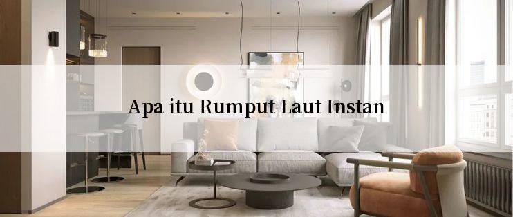 Apa itu Rumput Laut Instan