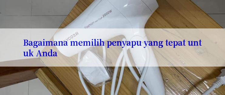 Bagaimana memilih penyapu yang tepat untuk Anda