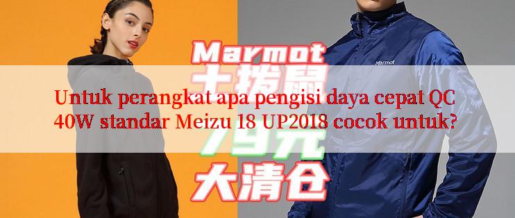 Untuk perangkat apa pengisi daya cepat QC 40W standar Meizu 18 UP2018 cocok untuk?