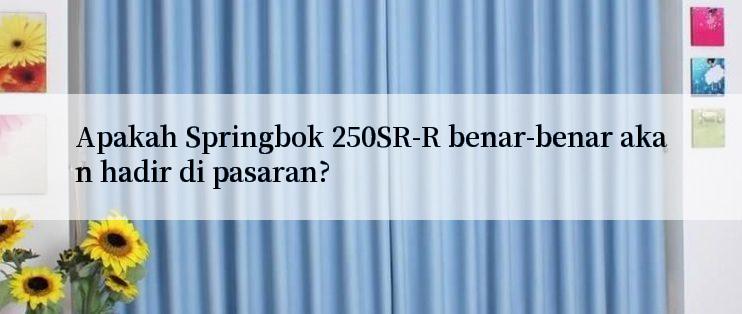 Apakah Springbok 250SR-R benar-benar akan hadir di pasaran?