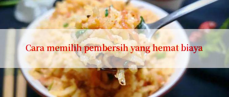 Cara memilih pembersih yang hemat biaya