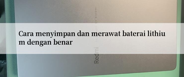 Cara menyimpan dan merawat baterai lithium dengan benar