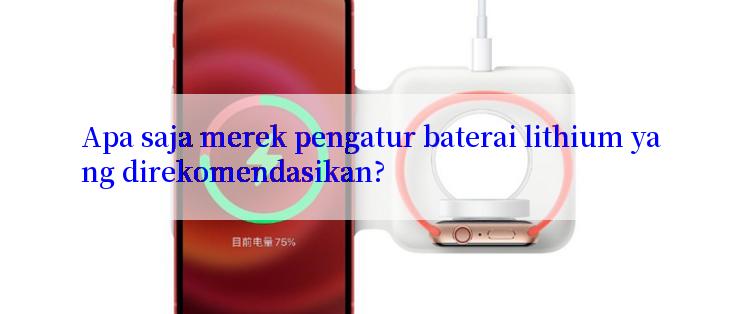 Apa saja merek pengatur baterai lithium yang direkomendasikan?