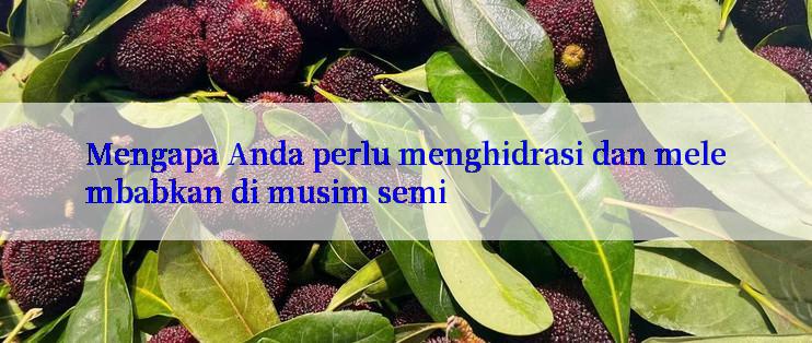 Mengapa Anda perlu menghidrasi dan melembabkan di musim semi