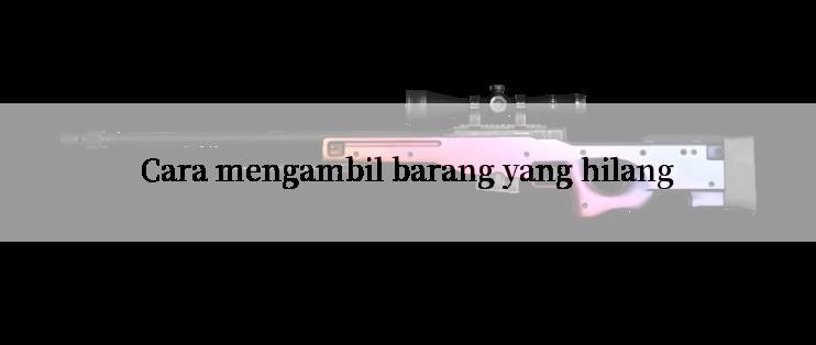 Cara mengambil barang yang hilang