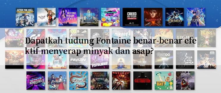 Dapatkah tudung Fontaine benar-benar efektif menyerap minyak dan asap?